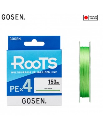 Pītā aukla Gosen PE Roots Textil Thread X4 Light Green 150m, size PE 1.0, 0.171mm, 7.9kg