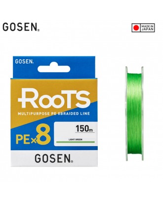Pītā aukla Gosen Roots PEx8 150m gaiši zaļa 1.2, 0.187mm, 11.4kg