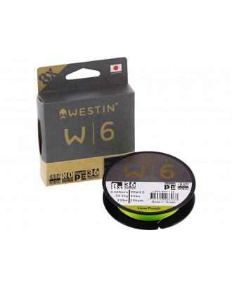 Pītā aukla Westin W6 8 Braid Lime Punch 0,10mm 135m 3,8kg